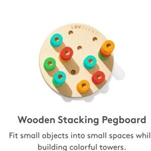 Lovevery The Adventurer Play Kit Wooden Stacking Pegboard Toys